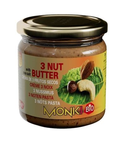 Crema Mezcla 3 Frutos Secos Bio 330g Monki