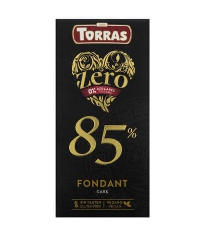 Chocolate Negro 85% Cacao Fondant SinGluten Vegan 100g Torras