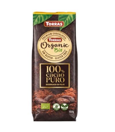 Cacao Puro desgrasado en Polvo SinGluten Bio 150g Torras