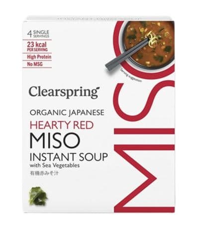 Sopa de Miso Picante con Algas Instantanea Vegan Eco 4 Sobres Clearspring