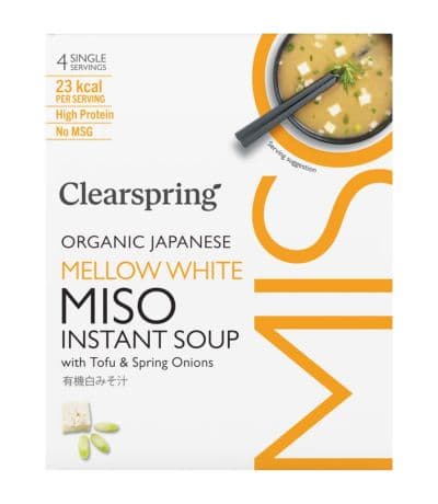 Sopa de Miso con Tofu Suave Instantanea Eco 4 Sobres Clearspring