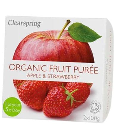 Compota de Manzana y Fresa Vegan 2x100g Clearspring