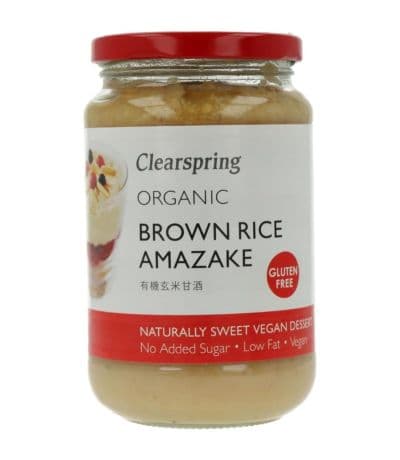 Amazake de Arroz Integral SinGluten Eco Vegan 380g Clearspring