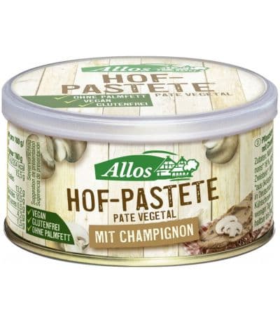 Pate Vegetal con Champiñones SinGluten Bio Vegan 125g Allos