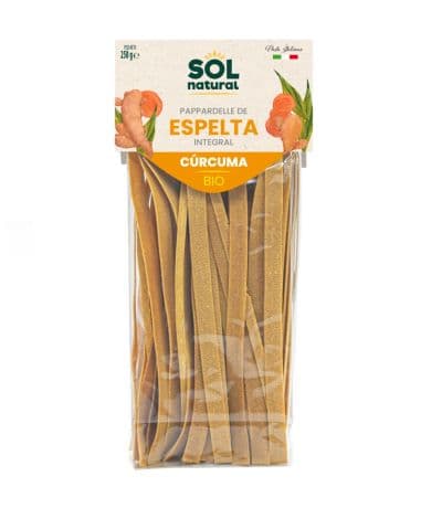 Parpadelle de Espelta Integral con Curcuma Bio 250g Solnatural