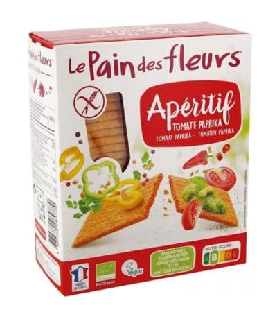 Tostadas de Tomate Paprika Aperitif SinGluten Bio Vegan 150g Le Pain Des Fleurs