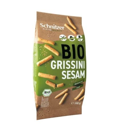 Palitos Grissini Sesamo SinGluten Eco 8x100g Schnitzer
