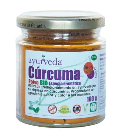 Curcuma Polvo Bio SinGluten Vegan 100g Ayurveda