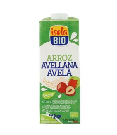Bebida Vegetal Arroz Avellana SinGluten Bio Vegan 6x1L Isola Bio