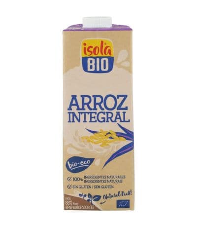 Bebida Vegetal de Arroz Integral SinGluten Bio Vegan 6x1L Isola Bio