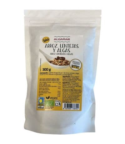 Arroz Lentejas y Algas Eco Vegan 300g Algamar