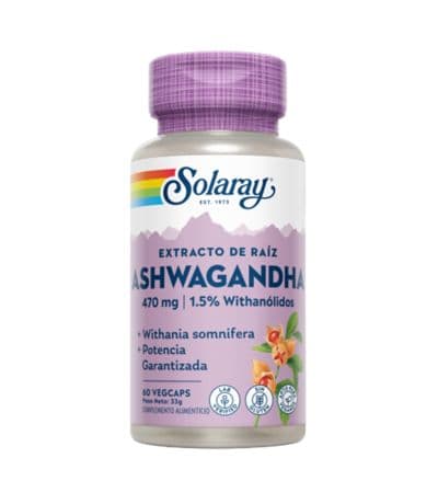 Ashwagandha 470mg SinGluten Vegan 60caps Solaray