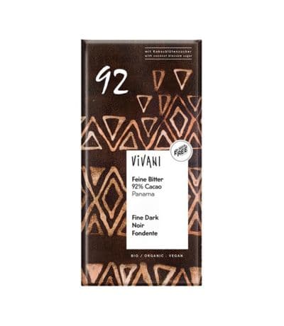 Chocolate Negro 92% Cacao Bio Vegan 80g Vivani