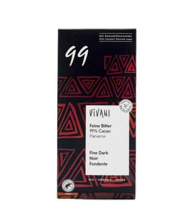 Chocolate Negro 99% Cacao Bio Vegan 80g Vivani
