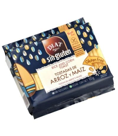 Tostadas de Arroz y Maiz SinGluten Vegan 100g Diat-Radisson