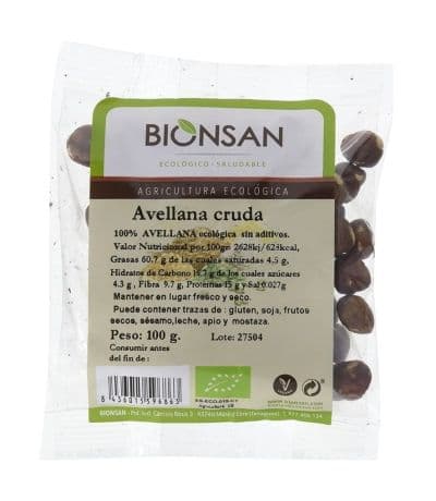 Avellana Cruda Eco Vegan 100g Bionsan