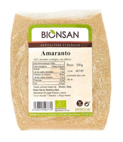 Amaranto en Grano Bio Vegan 500g Bionsan