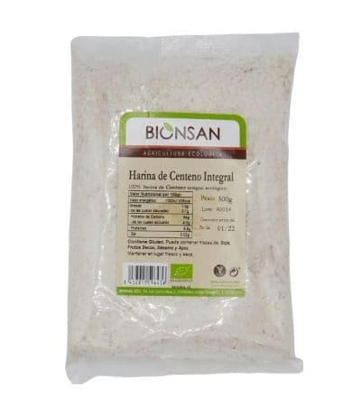 Harina Centeno Integral Eco Vegan 500g Bionsan