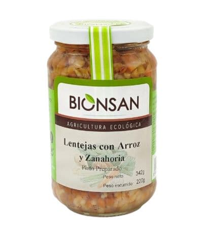 Lentejas con Arroz y Zanahoria Eco Vegan 220g Bionsan