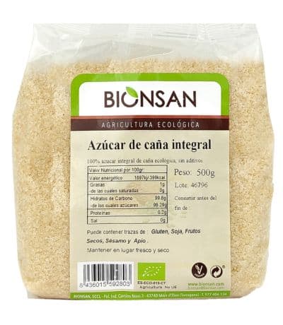 Azucar Caña Integral Eco Vegan 500g Bionsan