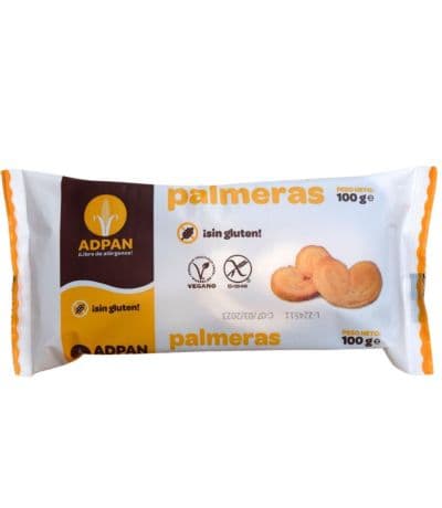 Palmeras Sin Huevo y Sinleche SinGluten 100g Adpan