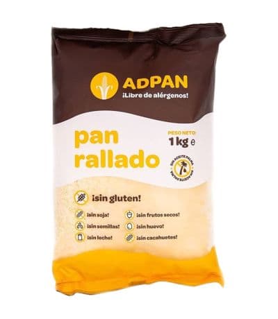 Pan Rallado SinGluten Vegan 1kg Adpan