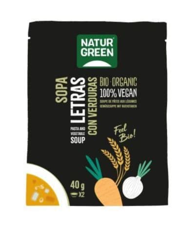 Sobre Sopa Letras Verduras Bio Vegan 6x40g NaturGreen