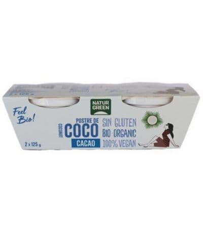 Postre Coco Cacao Vegan Bio 2x125g NaturGreen