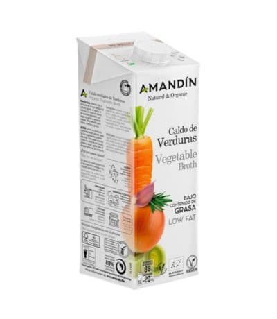Caldo Verduras Natural SinGluten Eco Vegan 1L Amandin