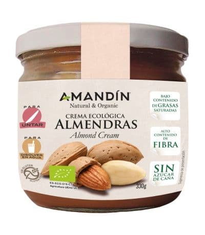 Crema de Almendras SinGluten Eco Vegan 330g Amandin