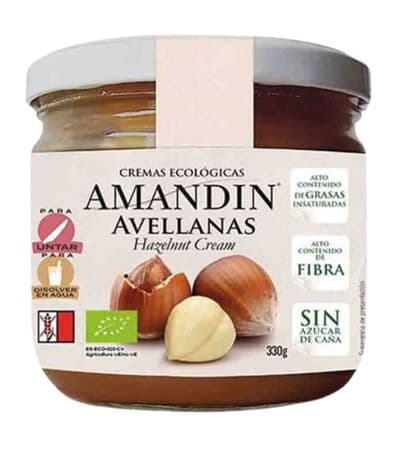 Crema de Avellanas SinGluten Eco Vegan 330g Amandin