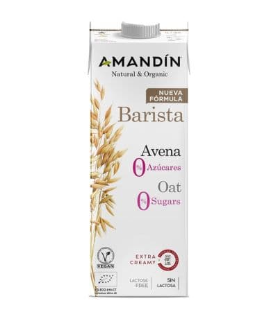 Bebida Vegetal Avena Barista 0 Azucares 6x1L Amandin