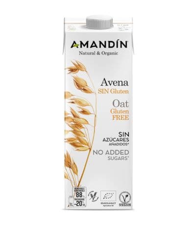 Bebida Vegetal Avena SinGluten Eco 6x1L Amandin