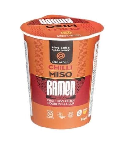 Vaso Sopa Ramen Miso Chili Bio 85g King Soba