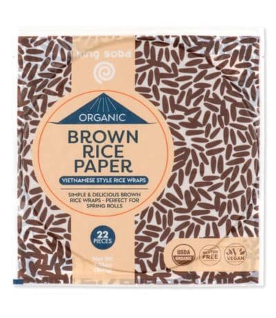 Papel de Arroz Integral Bio SinGluten Vegan 200g King Soba
