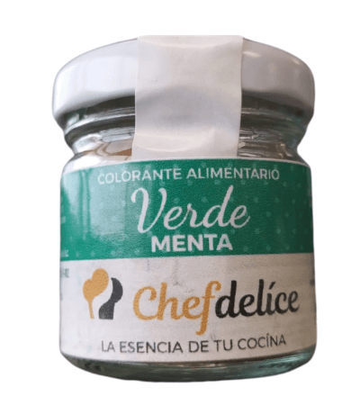 Colorante Verde Menta Polvo SinGluten Vegan 20g Chefdelice