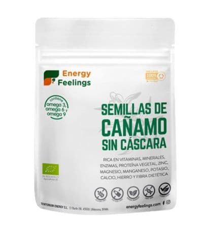 Cañamo Semilla Sin Cascara SinGluten Eco Vegan 500g Energy Feelings