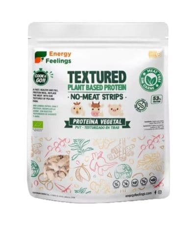 Proteina Texturizada Tiras Carne Vegetal Eco 400g Energy Feelings