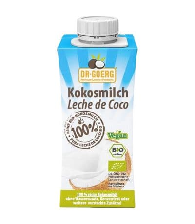 Leche de Coco para cocinar Bio 24x200ml Dr. Goerg