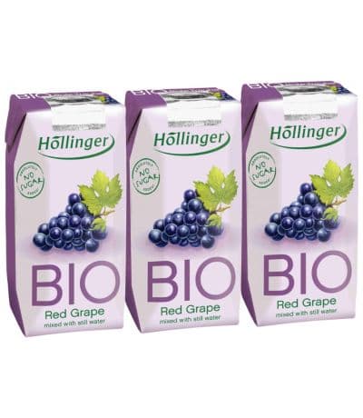 Zumo Uva Roja Vegan Bio 3x200ml Hollinger