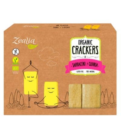 Crackers de Sarraceno y Quinoa SinGluten Bio Vegan 120g Zealia