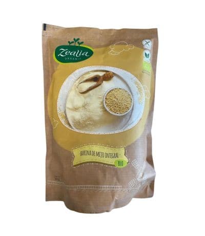 Harina Mijo Integral SinGluten Eco Vegan 500g Zealia