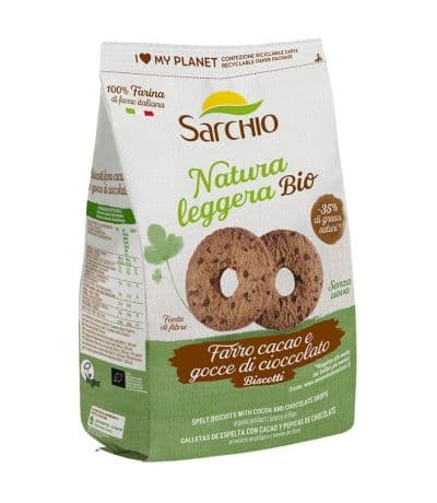Galletas Espelta Cacao Pepitas Choco Eco Vegan 250g Sarchio