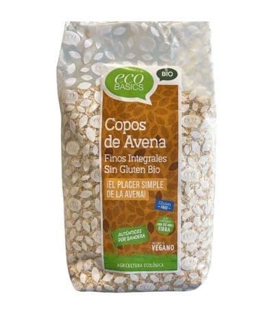 Copos Avena Finos SinGluten Bio 500g Eco Basics