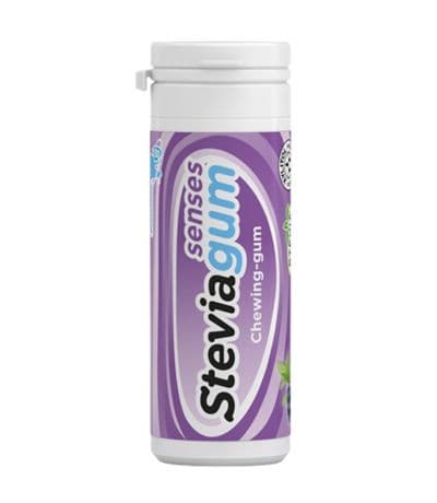 Steviagum Senses Chicles Sabor Arandanos y Menta SinGluten Vegan 15uds Lemon Pharma