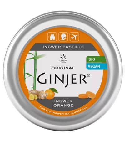 Pastillas de Jengibre y Naranja Masticables Bio Vegan 40g Lemon Pharma