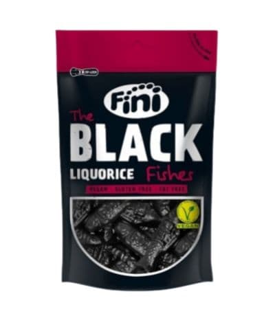 Regaliz Peces Negros SinGluten Vegan 180g Fini