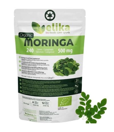 Moringa 500Mg SinGluten Vegan 240comp Elika Foods