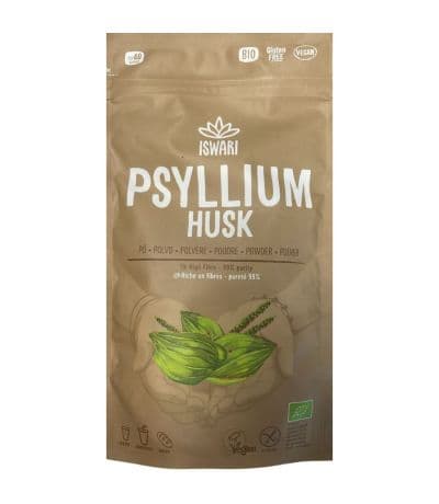 Psyllium Husk Plantago Ovata SinGluten Bio Vegan 125g Iswari
