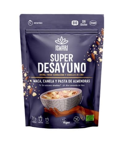 Super Desayuno Maca Canela Pasta Almendras Eco 360g Iswari